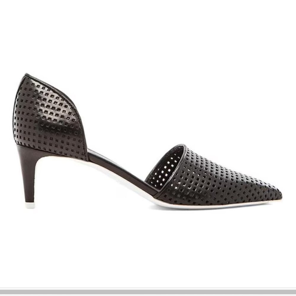 Vince Aurelian 2 Black Perforated D’Orsay Leather Size 10